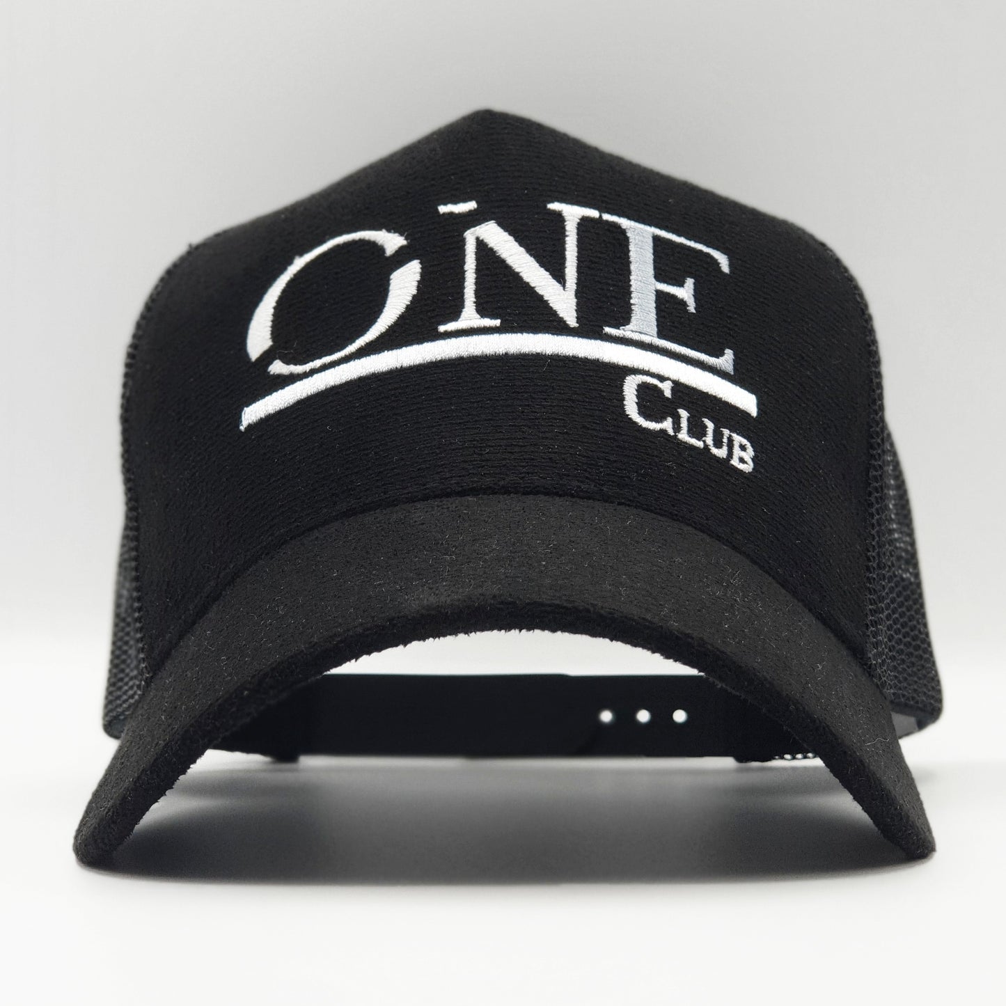 ONEclub Black Suede Trucker Cap