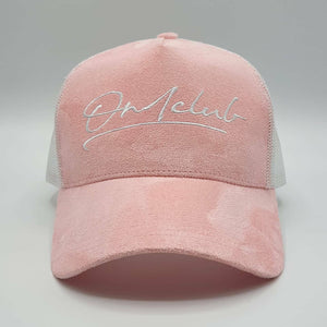 Pink Suede Trucker Cap