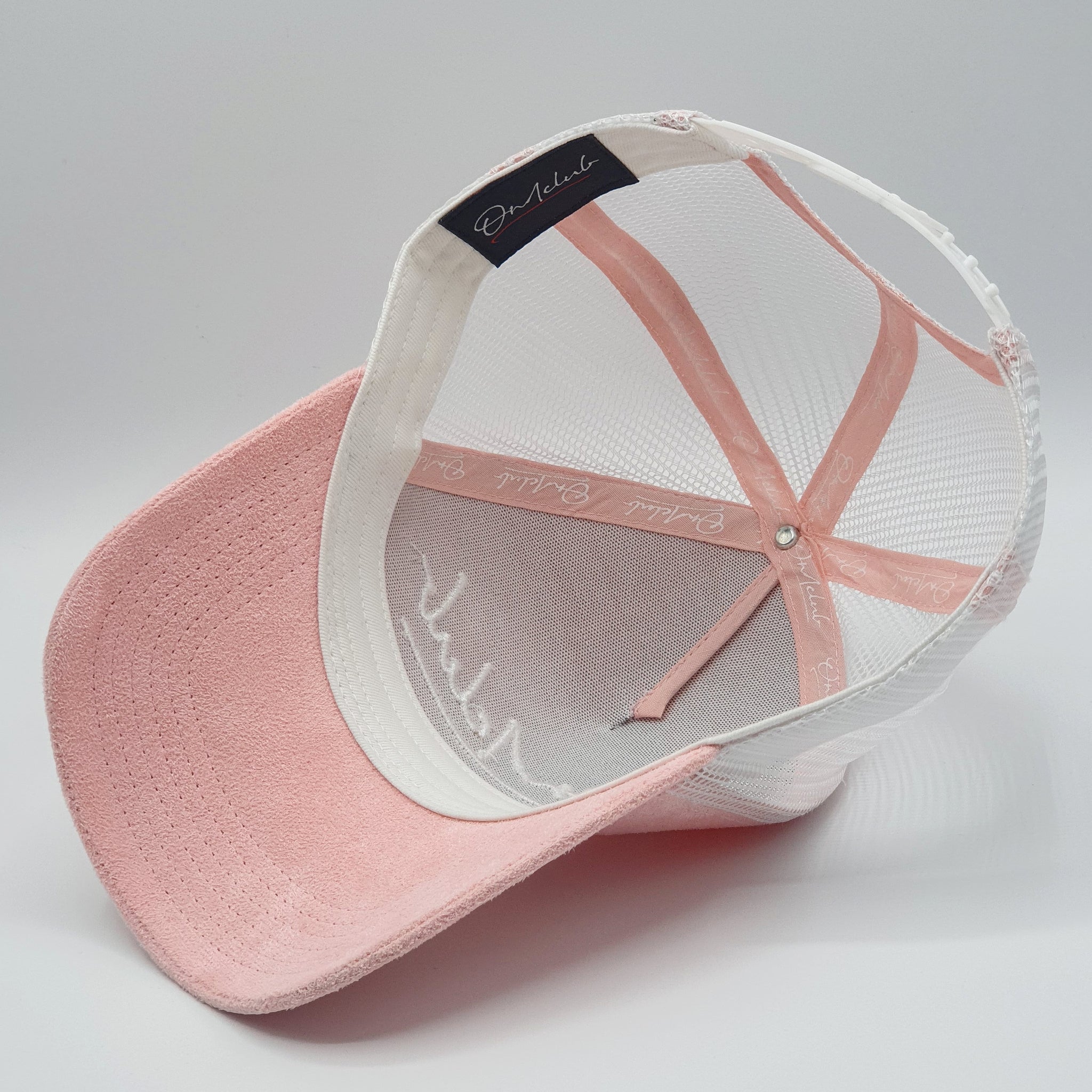 Pink Suede Trucker Cap