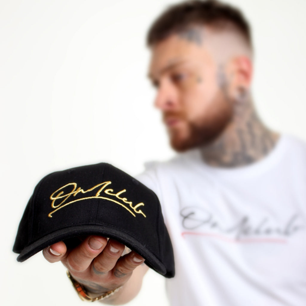 Gold Signature Black Baseball Cap