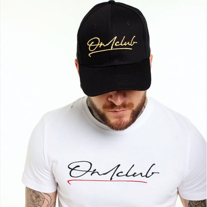 Gold Signature Black Baseball Cap