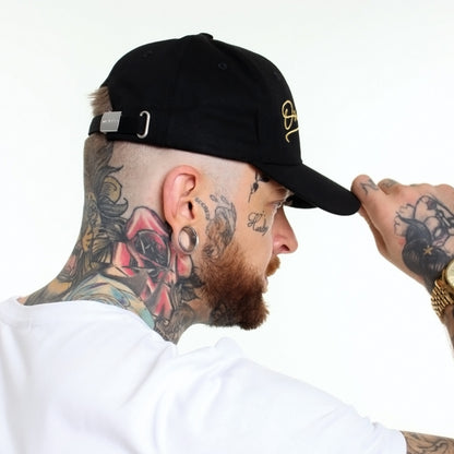 Gold Signature Black Baseball Cap