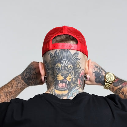 ONEclub Red Suede Trucker Cap