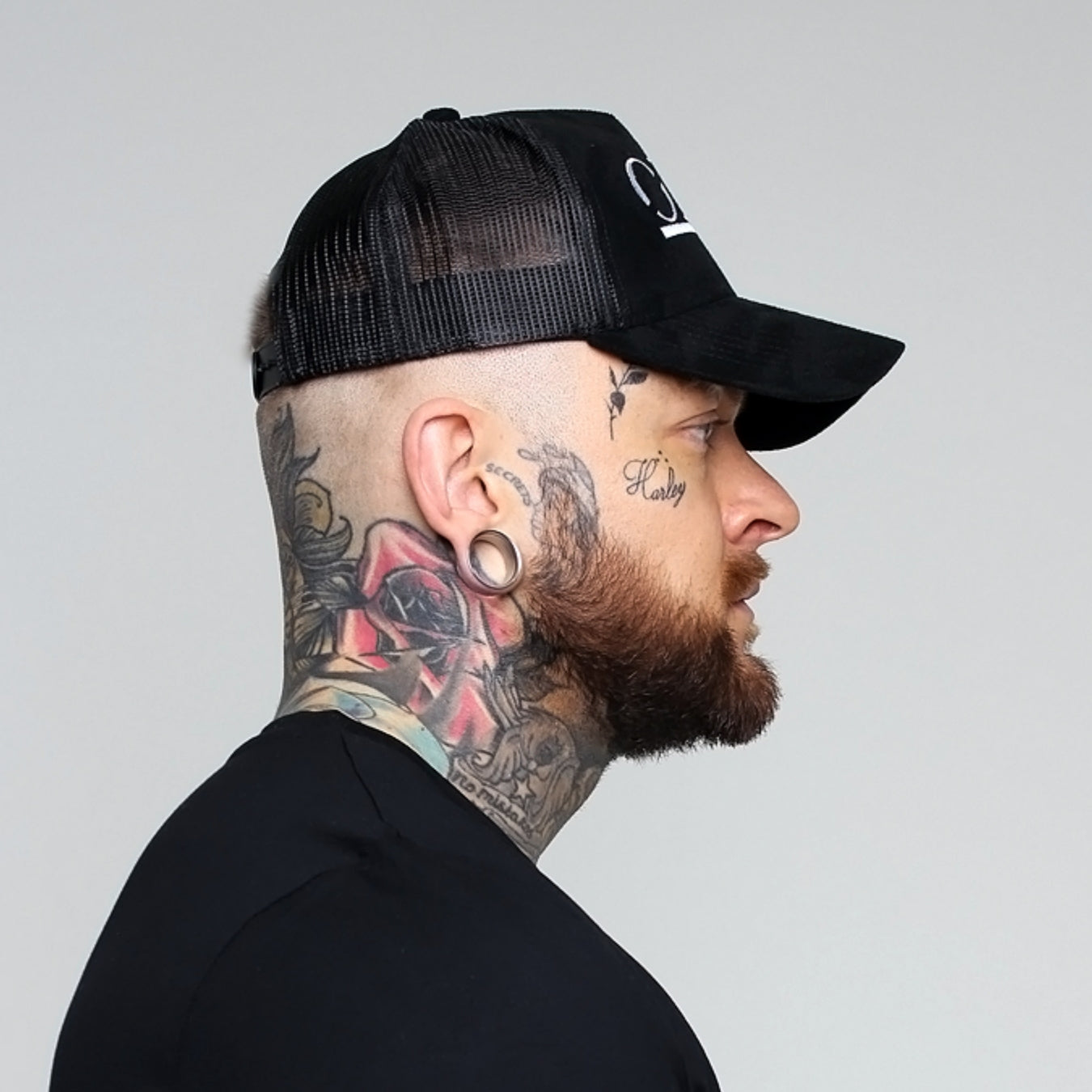 ONEclub Black Suede Trucker Cap