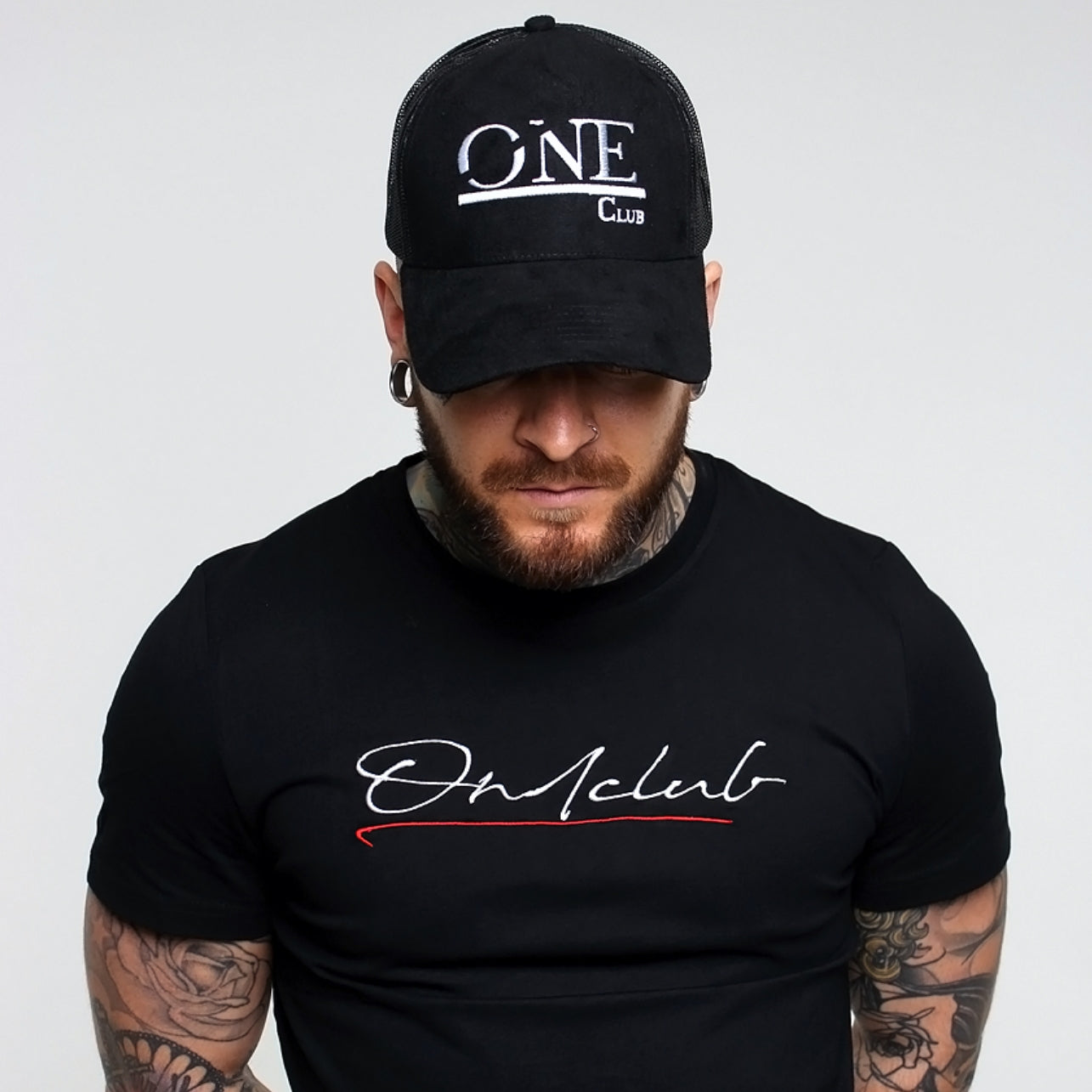 ONEclub Black Suede Trucker Cap